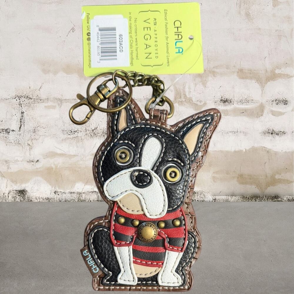 Chala Key Fob/Coin Purse - Boston Terrier NWT